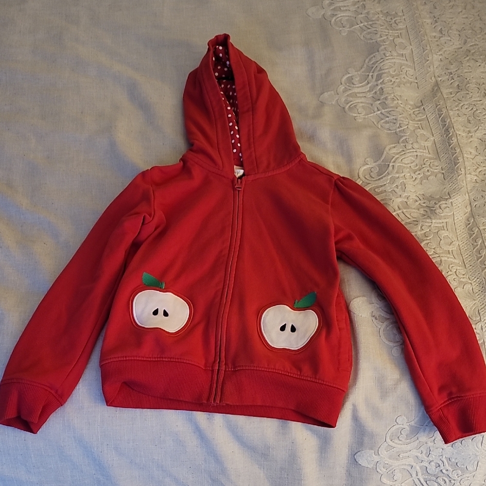 Gymboree, Size 7, Girls Red Polka Dot Zipper Hoodie